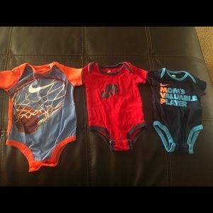 0-3 month Nike onsies